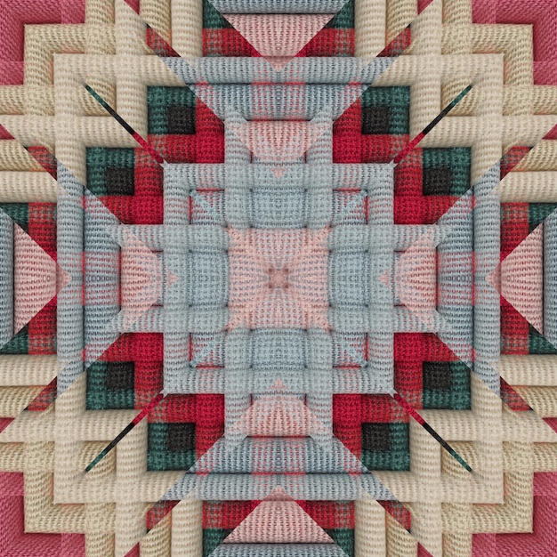 haftowany wzór geometryczny